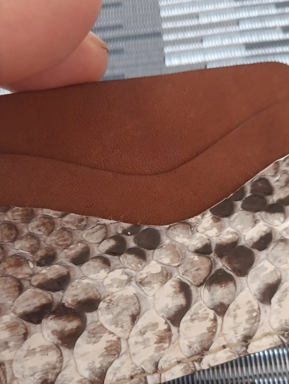 Authentic python and leather mens cardholder new!